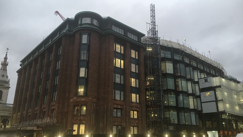 Bracken House under construction